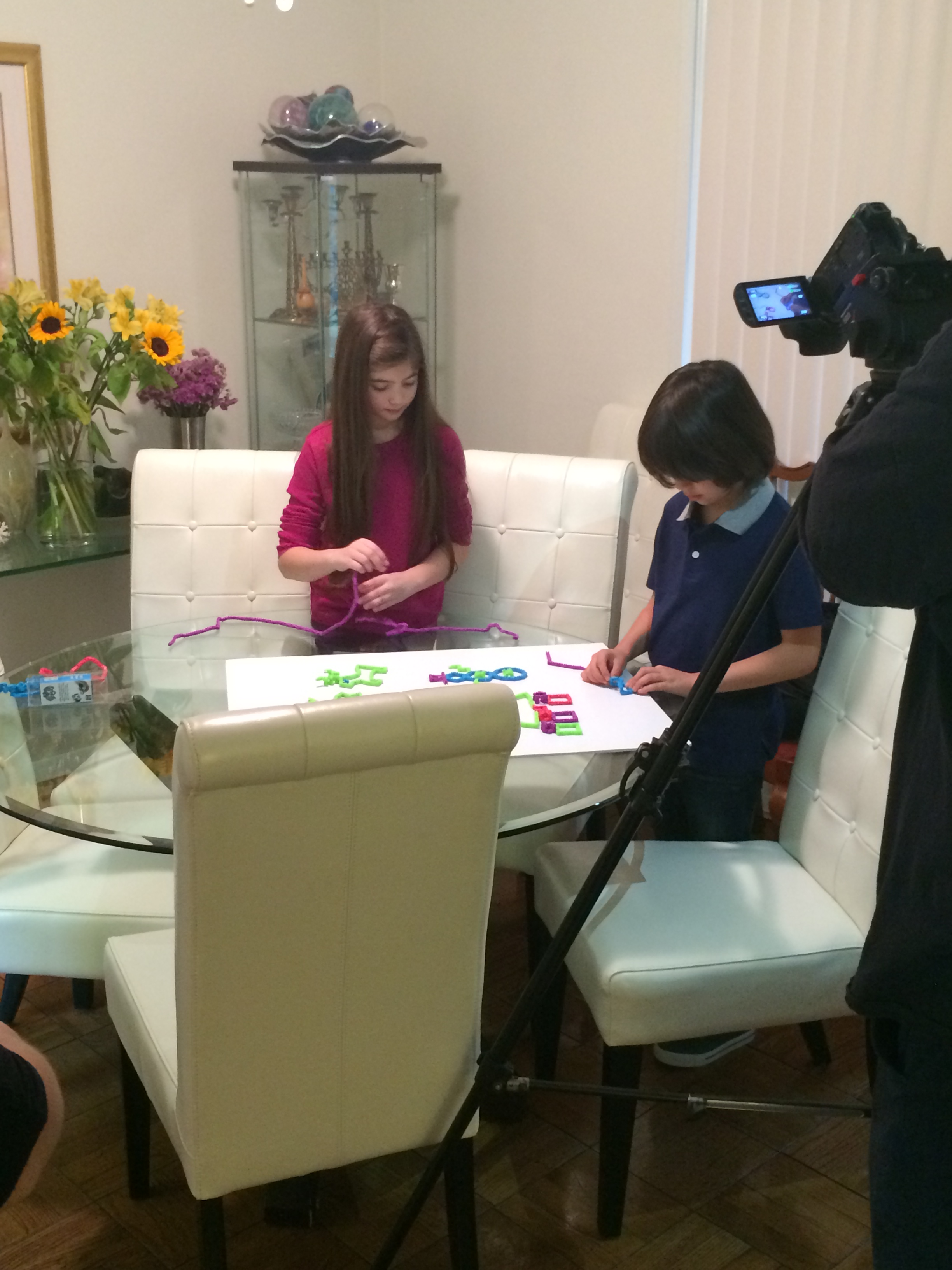 Filming Twiddle commercial for QVC.