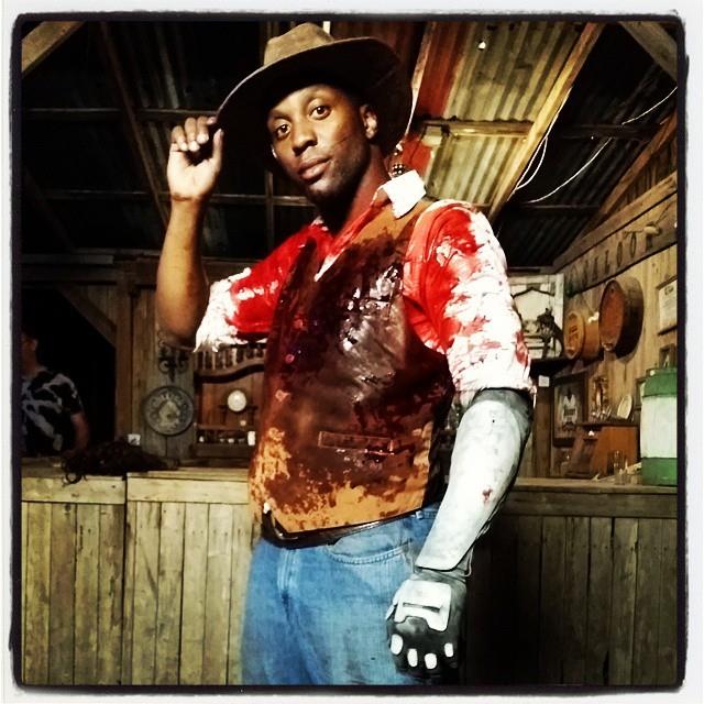 The aftermath on set of Blue Goggles Films Audience Award Cyborg Cowboy vs Jesus.