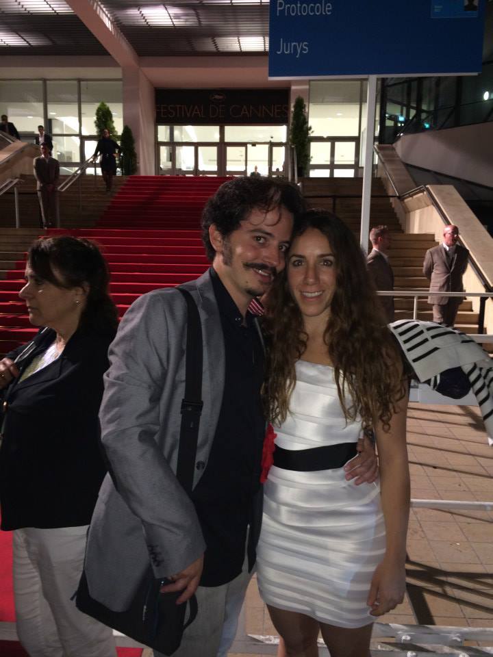 Director Isaac Ezban with his wife and producer Miriam Mercado before presenting THE INCIDENT at Cannes Film Festival (2014)