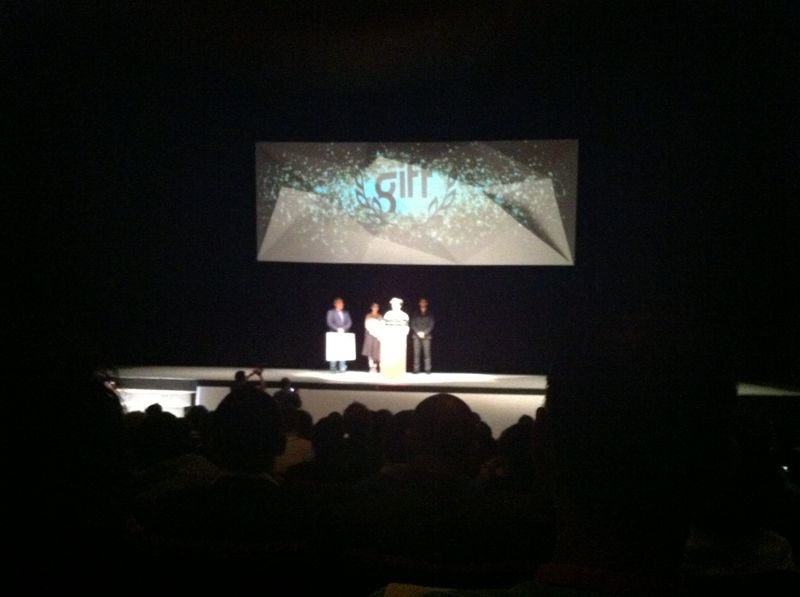 Director/screenwriter Isaac Ezban winning Best Original Screenplay for a Feature Length Film for THE INCIDENT (still to be filmed on 2013) at GIFF (Guanajuato International Film Festival / July 2013