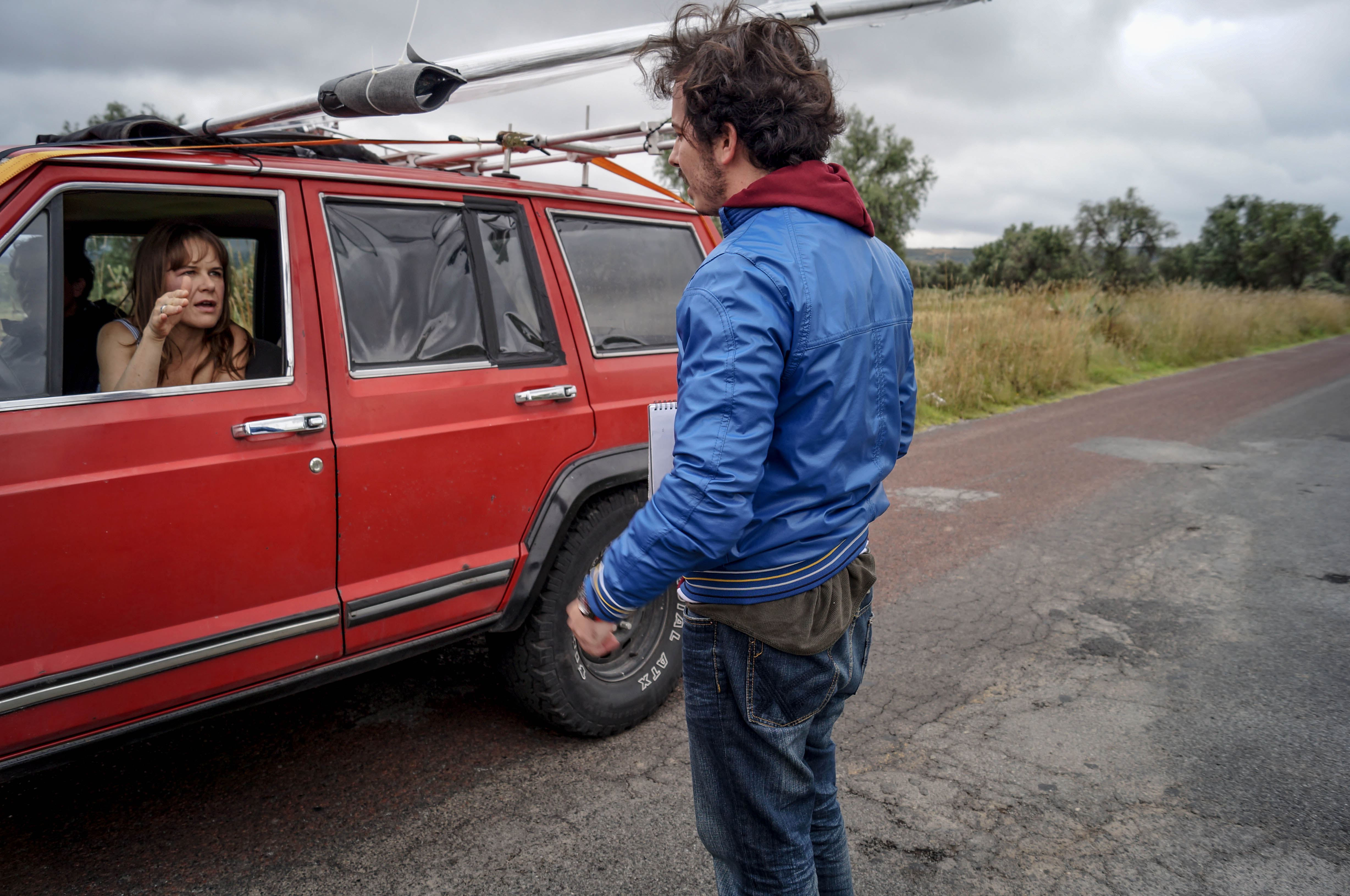 Director Isaac Ezban on the set of his first feature film THE INCIDENT (October 2013)