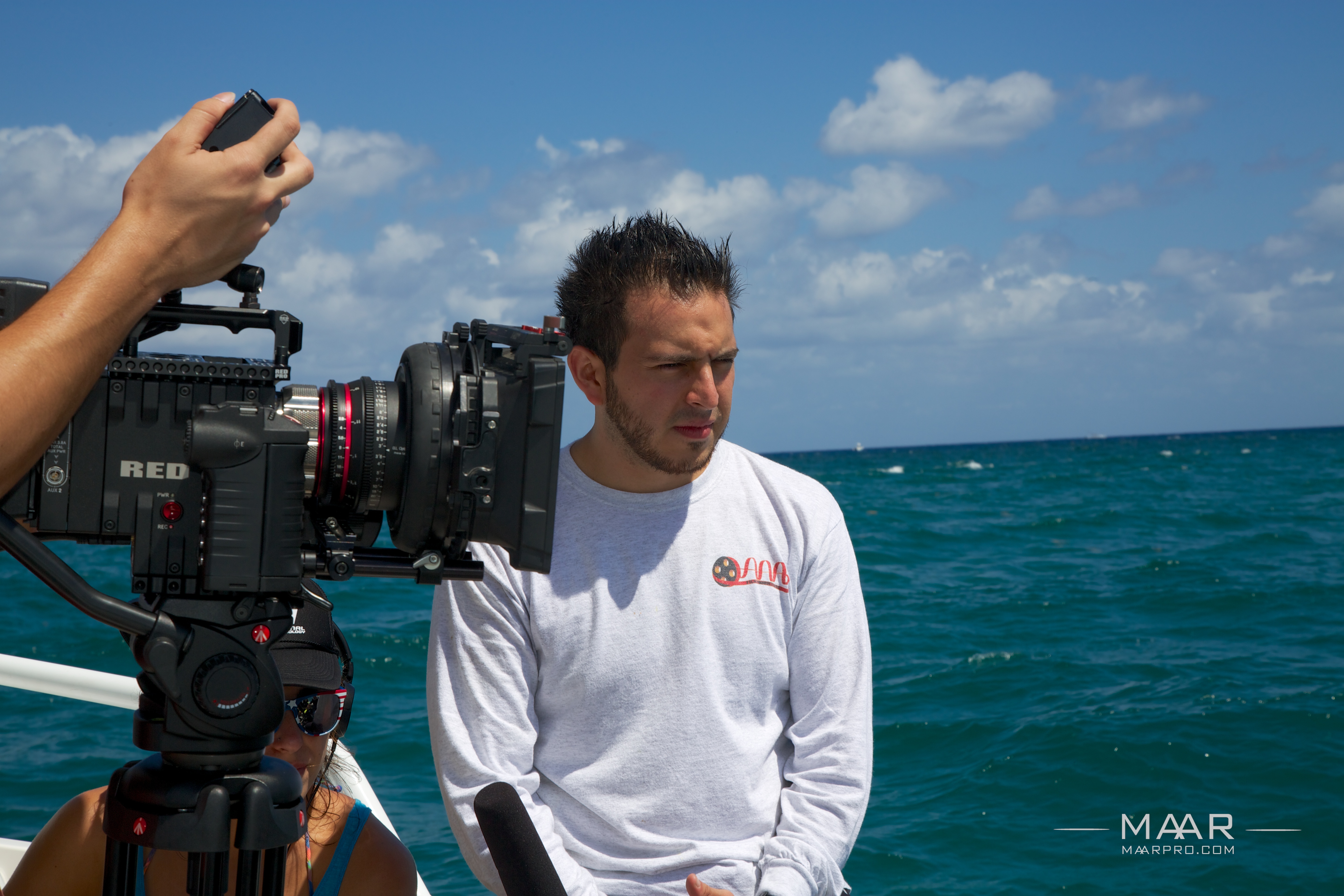 Aaron directing short film 