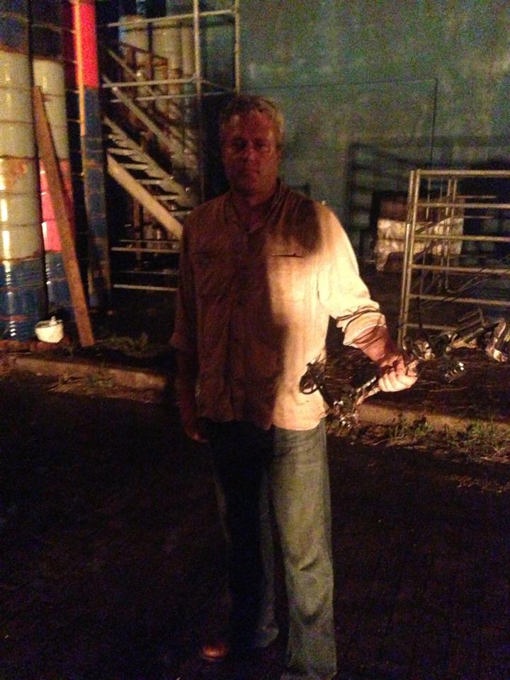 Guarding the gates of Willoughby, Texas in Episode 1, of Revolution, Season 2.