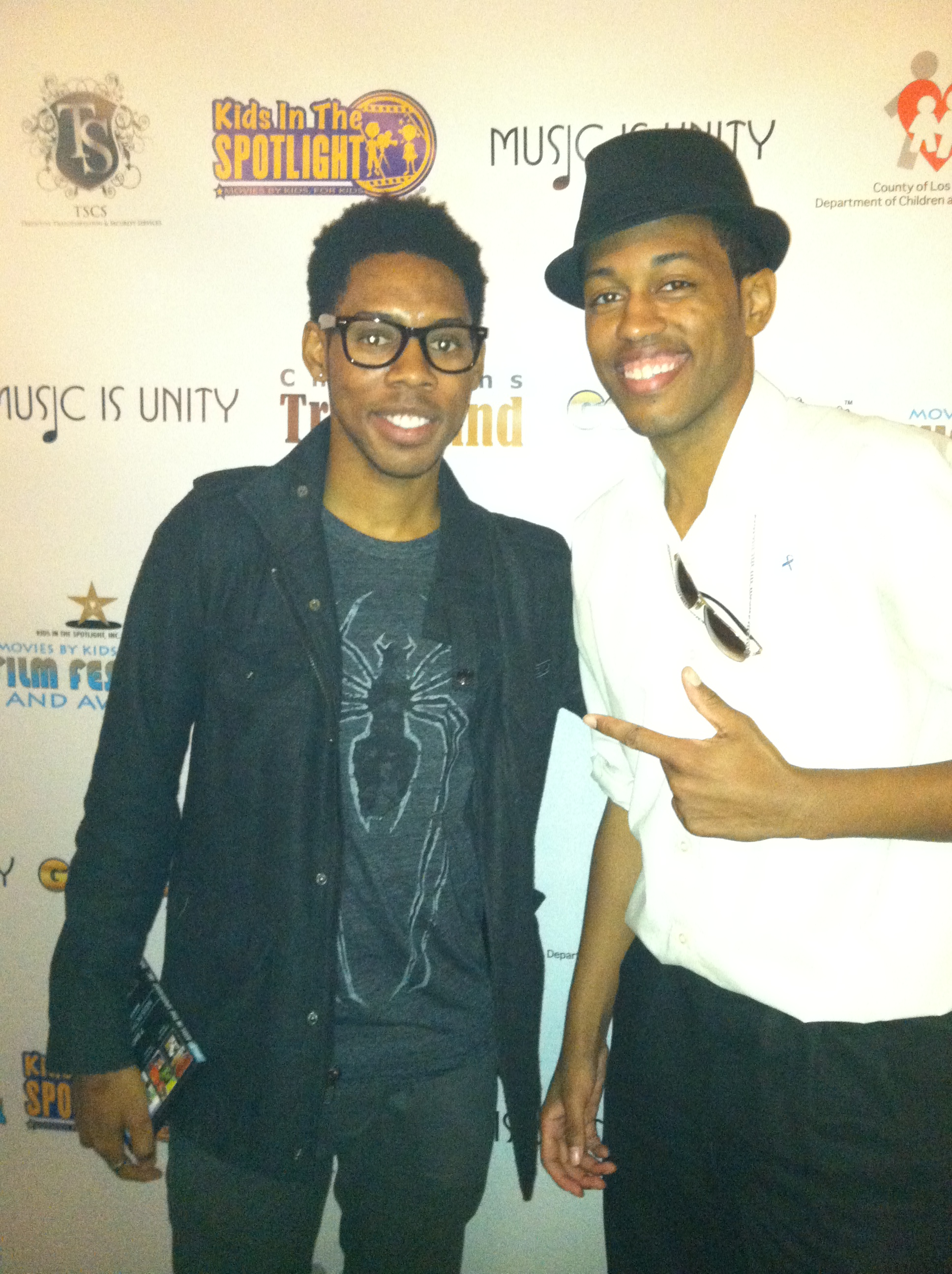 Alphonso McAuley and Jesse Mitchell at the Kids in the Spotlight Film Festival