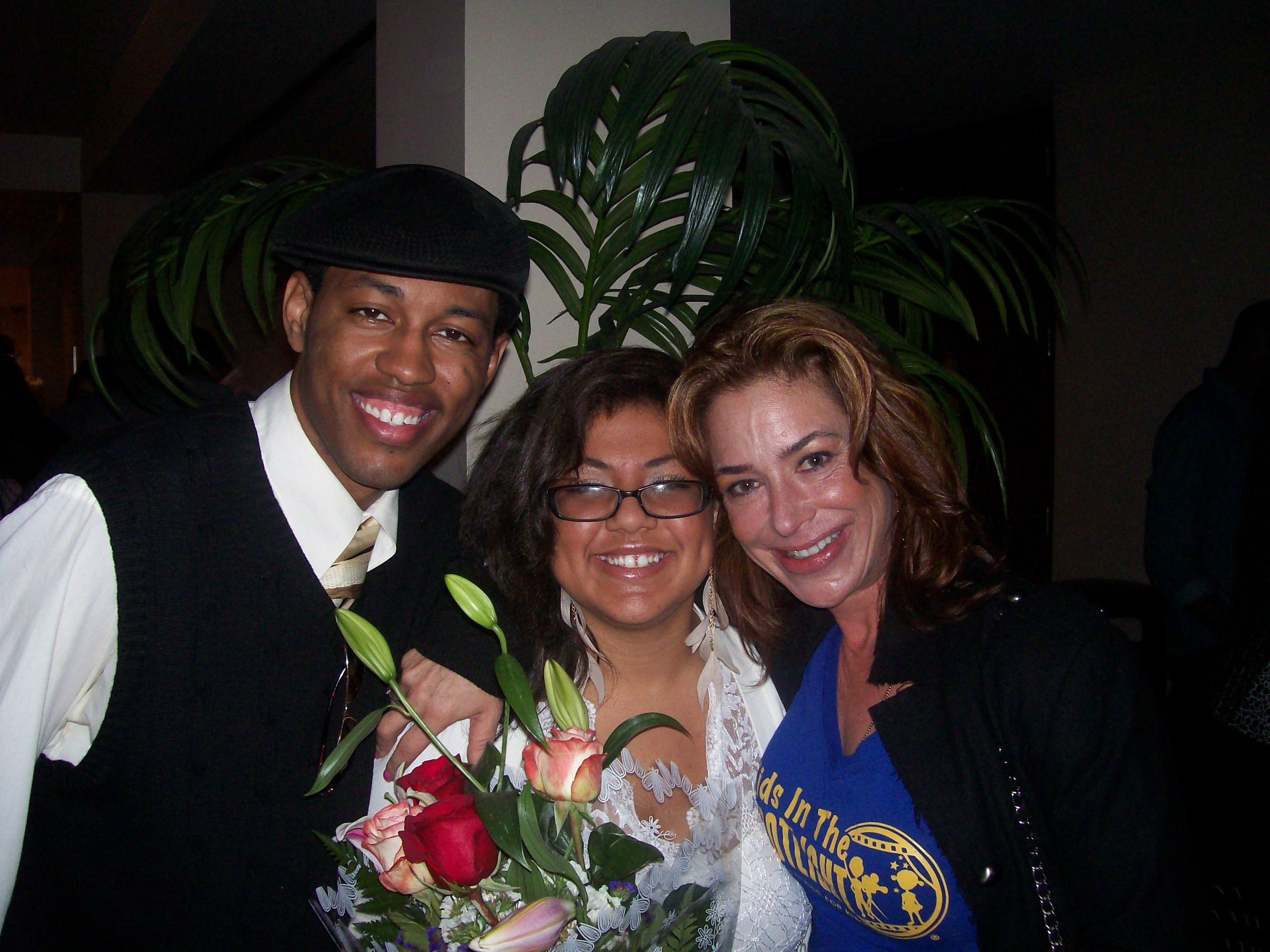 Jesse Mitchell, Yvette Meze, and Claudia Wells at the premiere of 