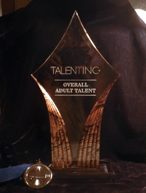 Florida,March 2013 won the Overall Adult Talent Inc. Award over 450nationwide contestants, including 20 from the UK. Highest average in commercial, film, monologue, photo, and singing.