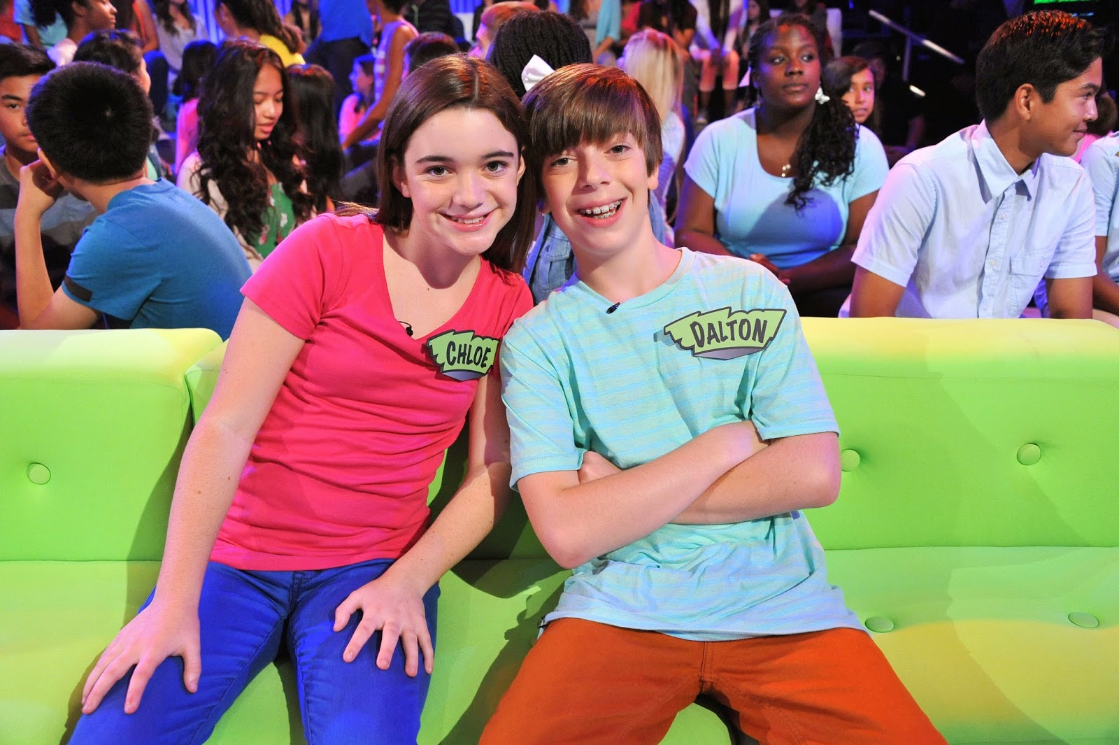 Chloe and her brother Dalton on Disney's Win Lose or Draw with Cameron Boyce and Peyton List