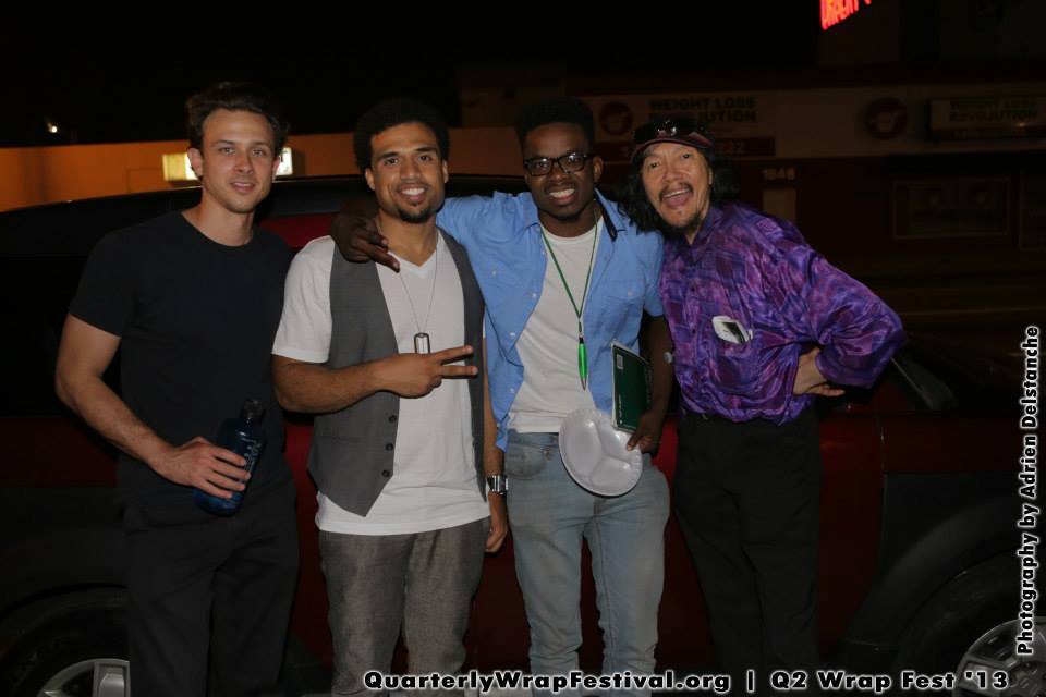 Jered Hobbs with directors Steven Caple Jr & Tarik Jackson at the Quarterly Wrap Festival.