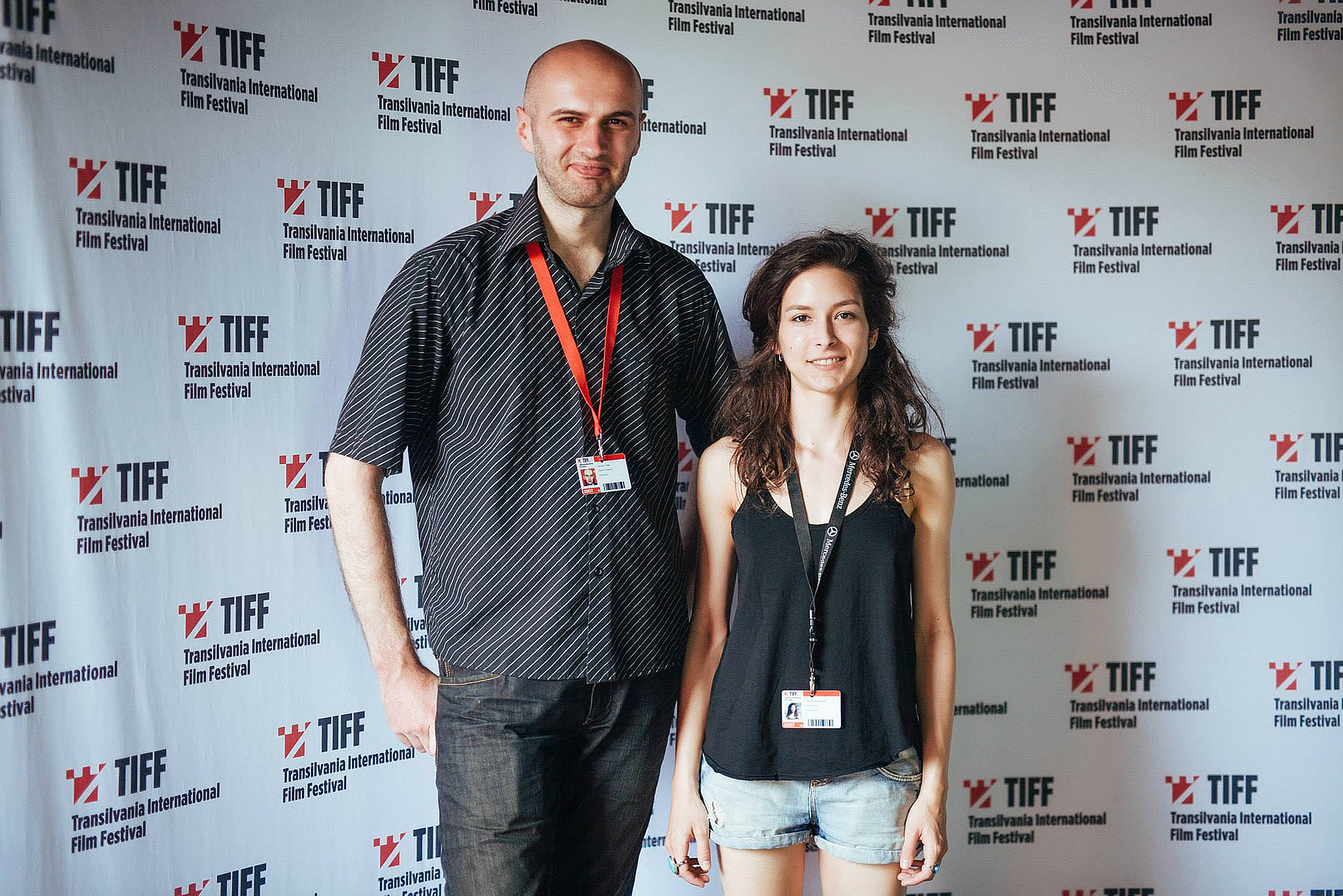 Adrian Tofei and Alexandra Stroe at the Romanian premiere of Be My Cat: A Film for Anne at 2015 TIFF - Transilvania International Film Festival