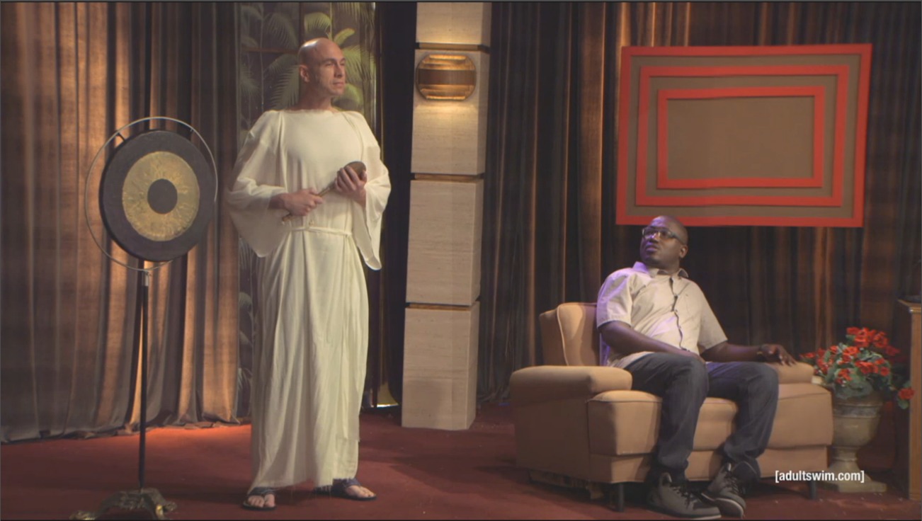 Eric Lee Huffman and Hannibal Buress in The Eric Andre Show.
