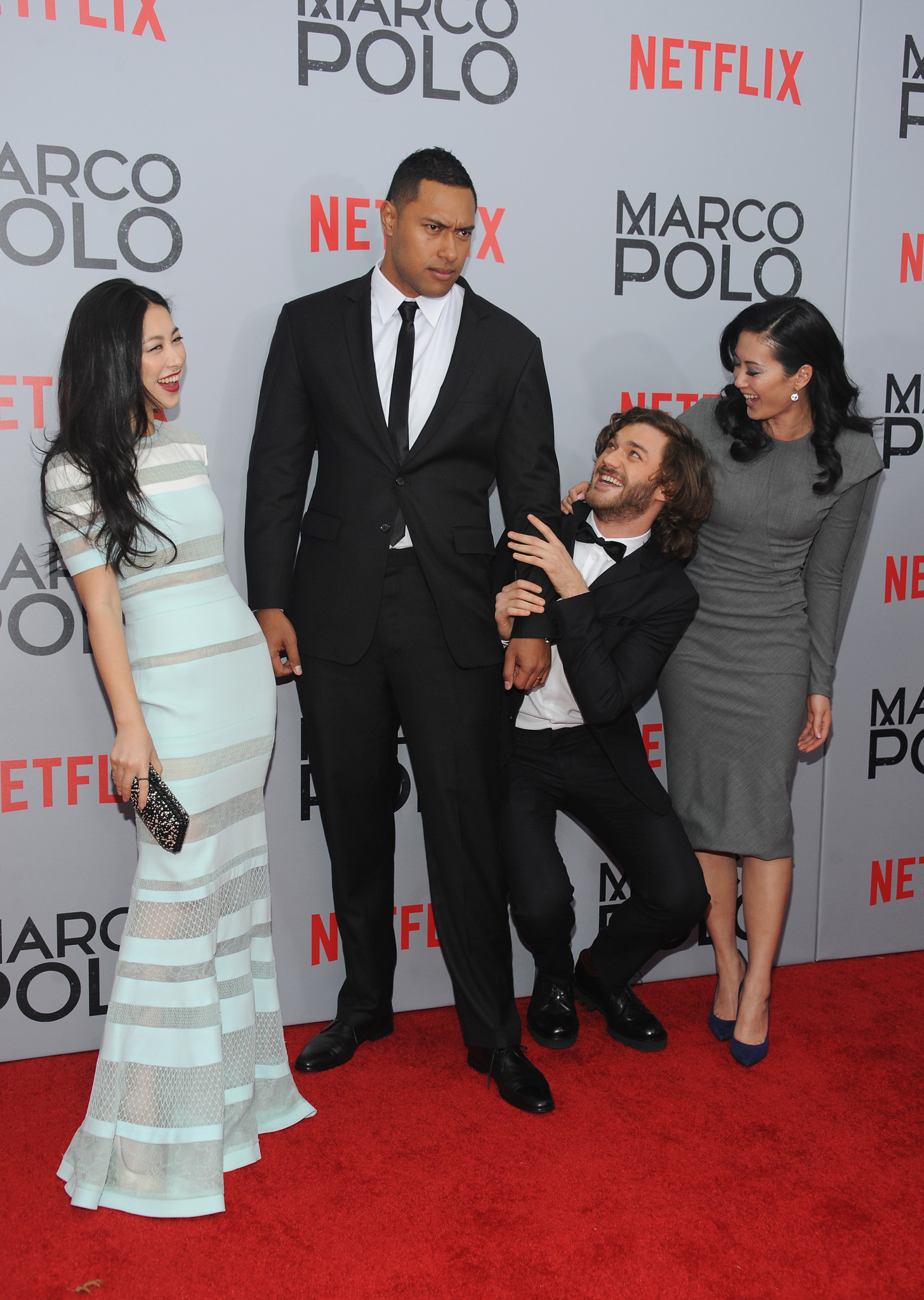 Olivia Cheng, Lorenzo Richelmy, Zhu Zhu and Uli Latukefu at event of Marco Polo (2014)