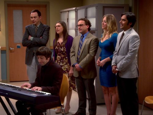 Still of Mayim Bialik, Kaley Cuoco, Johnny Galecki, Simon Helberg, Jim Parsons and Kunal Nayyar in Didziojo sprogimo teorija (2007)