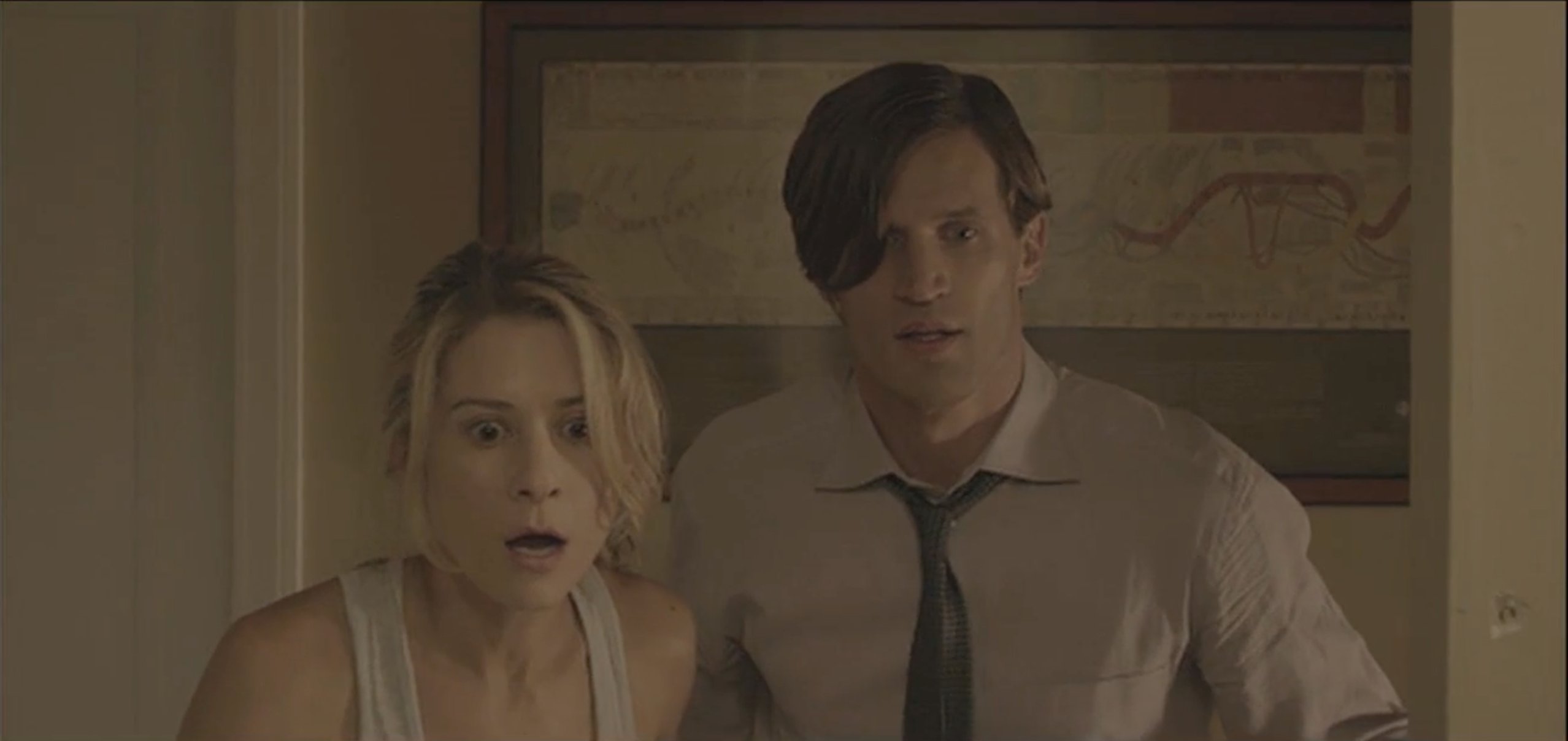 Still of Heather Brittain O'Scanlon and Andy Peeke in House Broken (2016)
