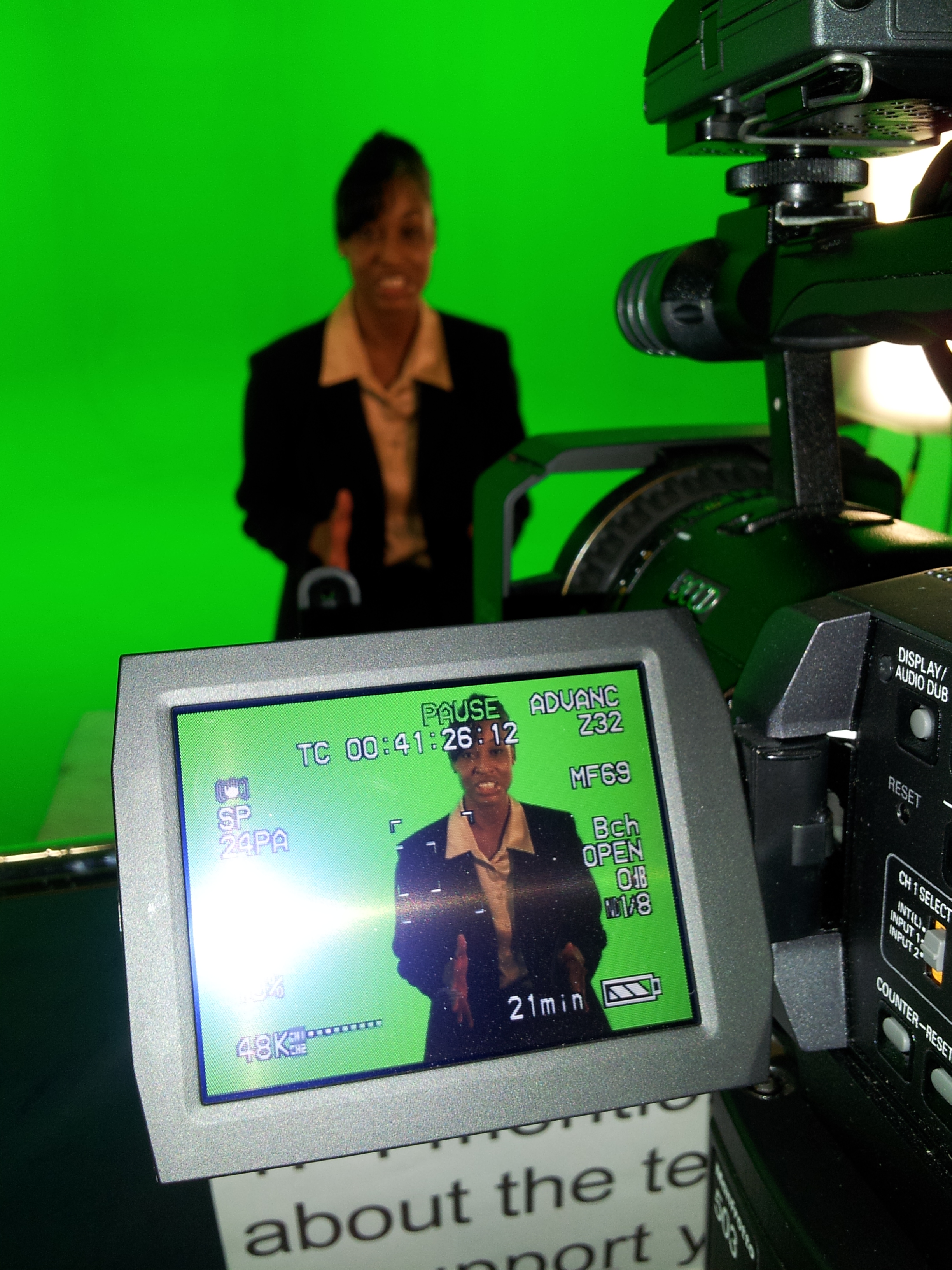 Working on the Green Screen