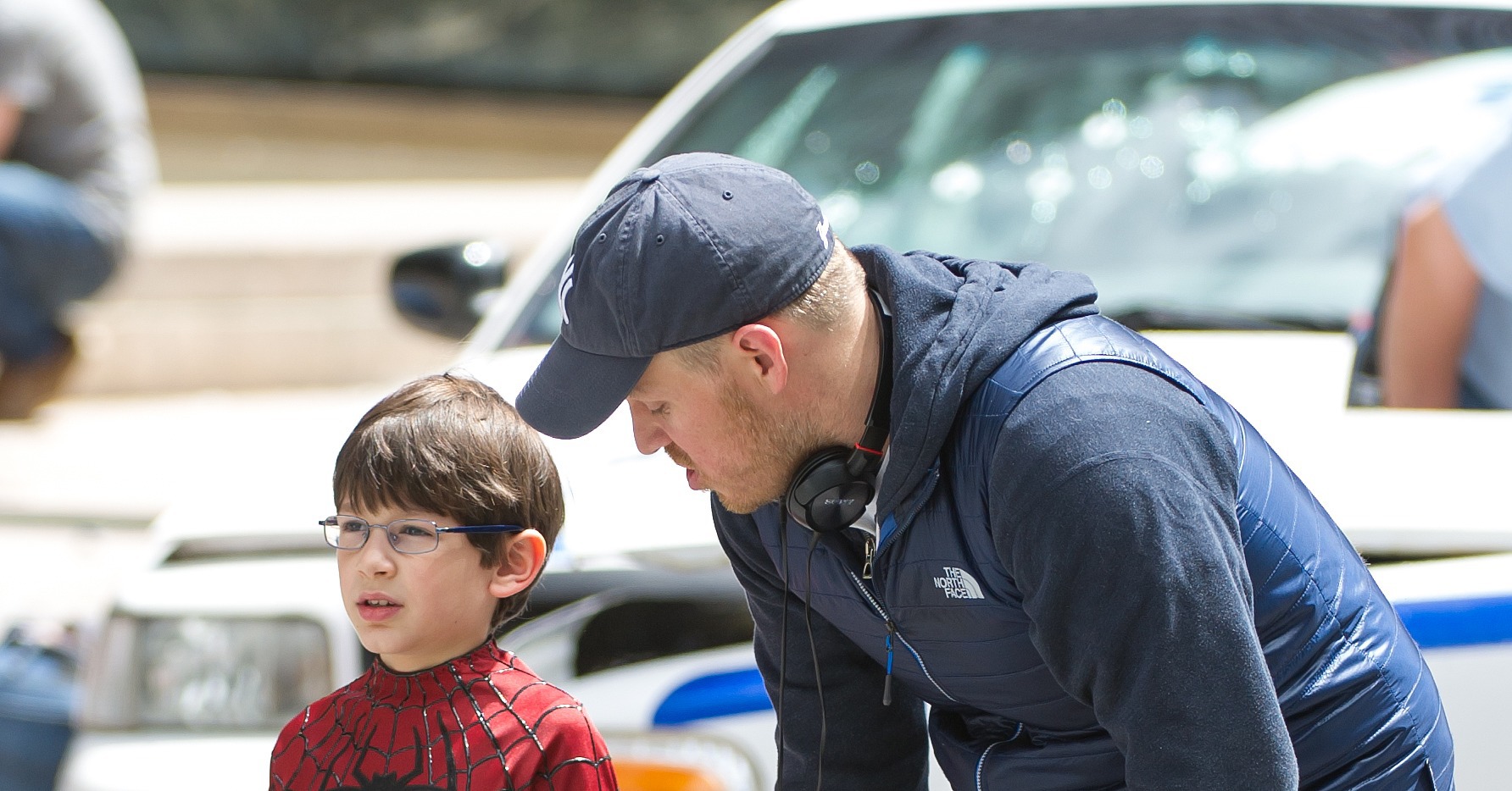 Jorge Vega and Director, Marc Webb on the set of The Amazing Spider-Man 2