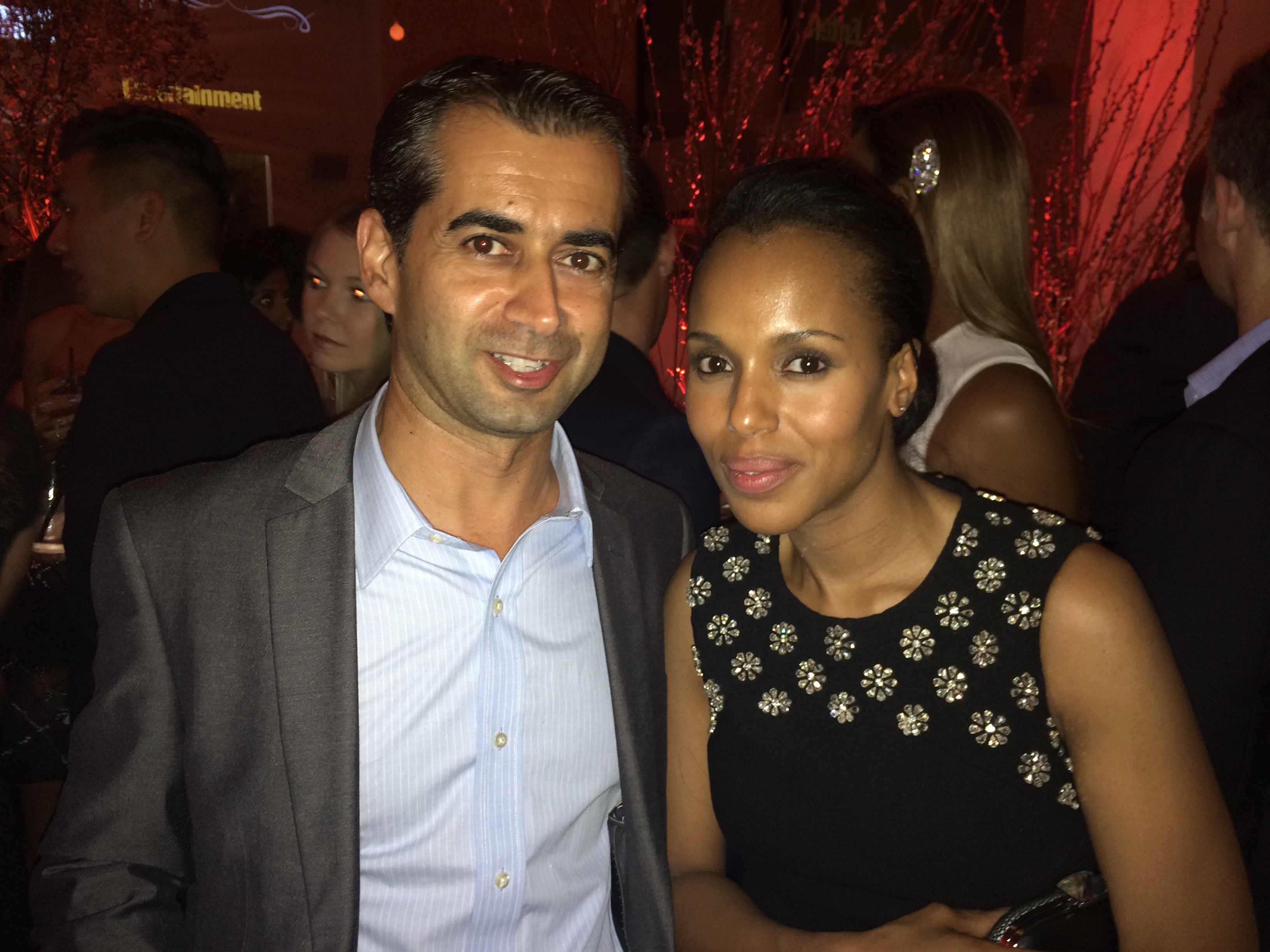 Entertainment weekly Pre Emmy Orange carpet Party with the lovely Kerry Washington