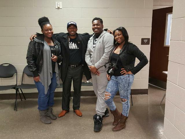 PURE Street Crew. Starting from the left, Project Manager, Amerest Stembridge, Director, Jeral Clyde Jr. Coordinating Producer, Tom Horace, and Production Assistant Jasmine Williams.