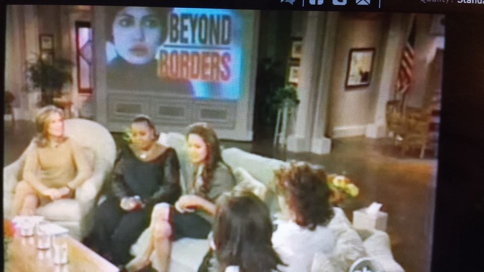 Heather on set ABC's The View with Angelina Jolie, Meredith Viera, Star Jones and Joy Behar