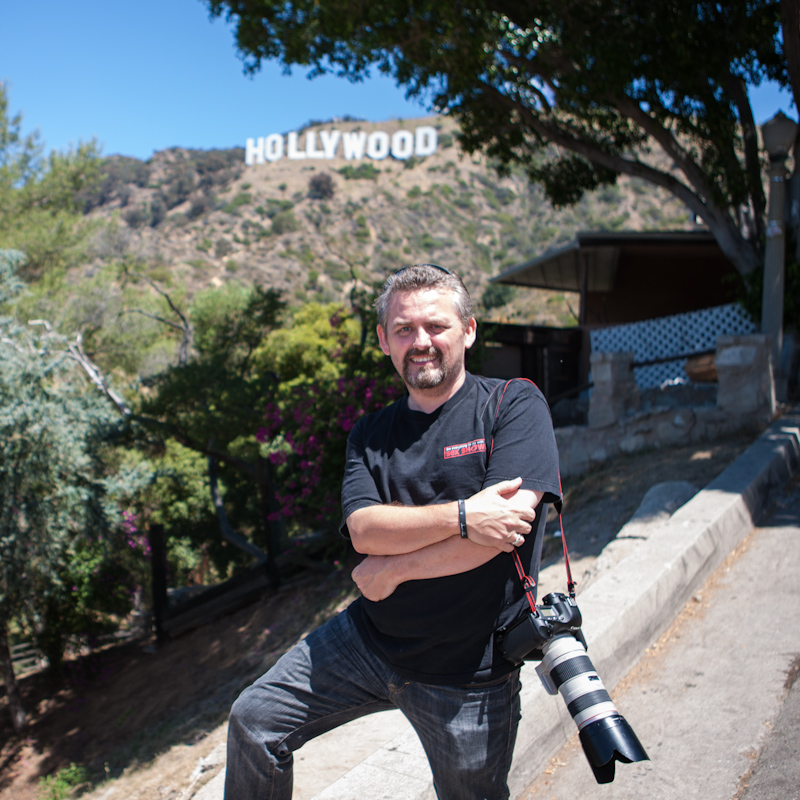 Andy, on location in LA while shooting for the book '9:30 To Fillmore' documenting the 2012 tour of Marillion