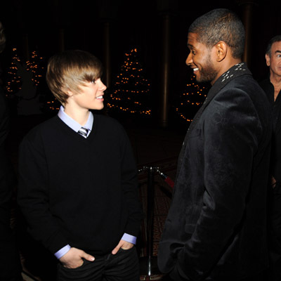 Usher Raymond and Justin Bieber