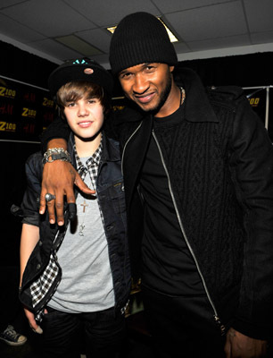 Usher Raymond and Justin Bieber