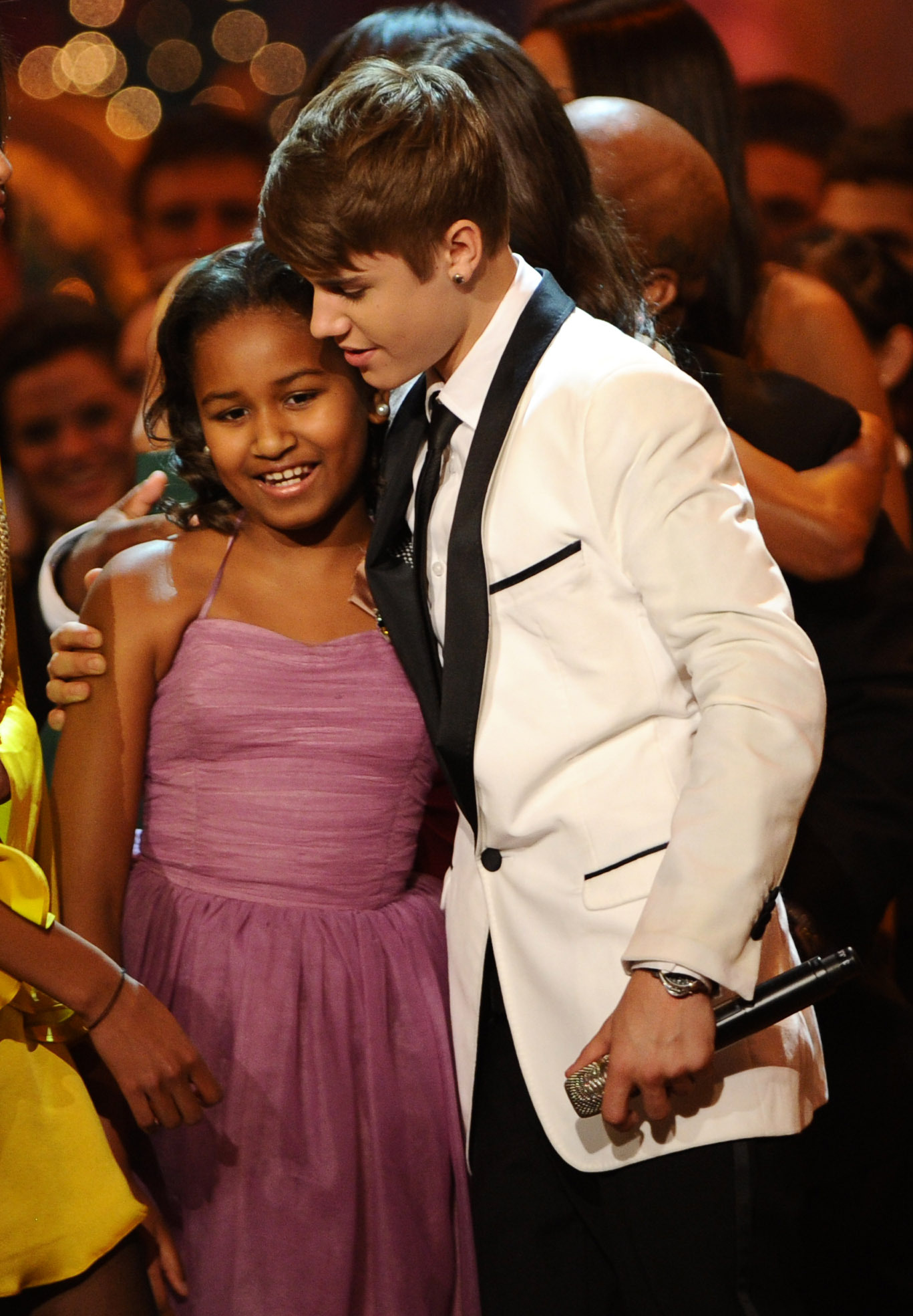 Sasha Obama and Justin Bieber