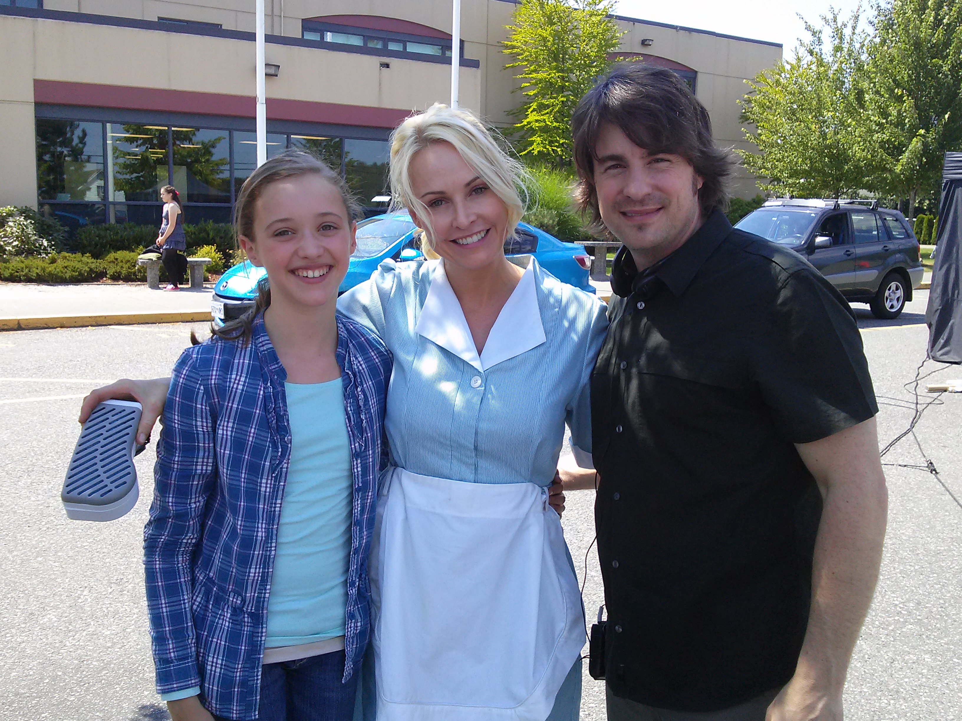 On set of Paper Angels with Josie Bissett and Jimmy Wayne