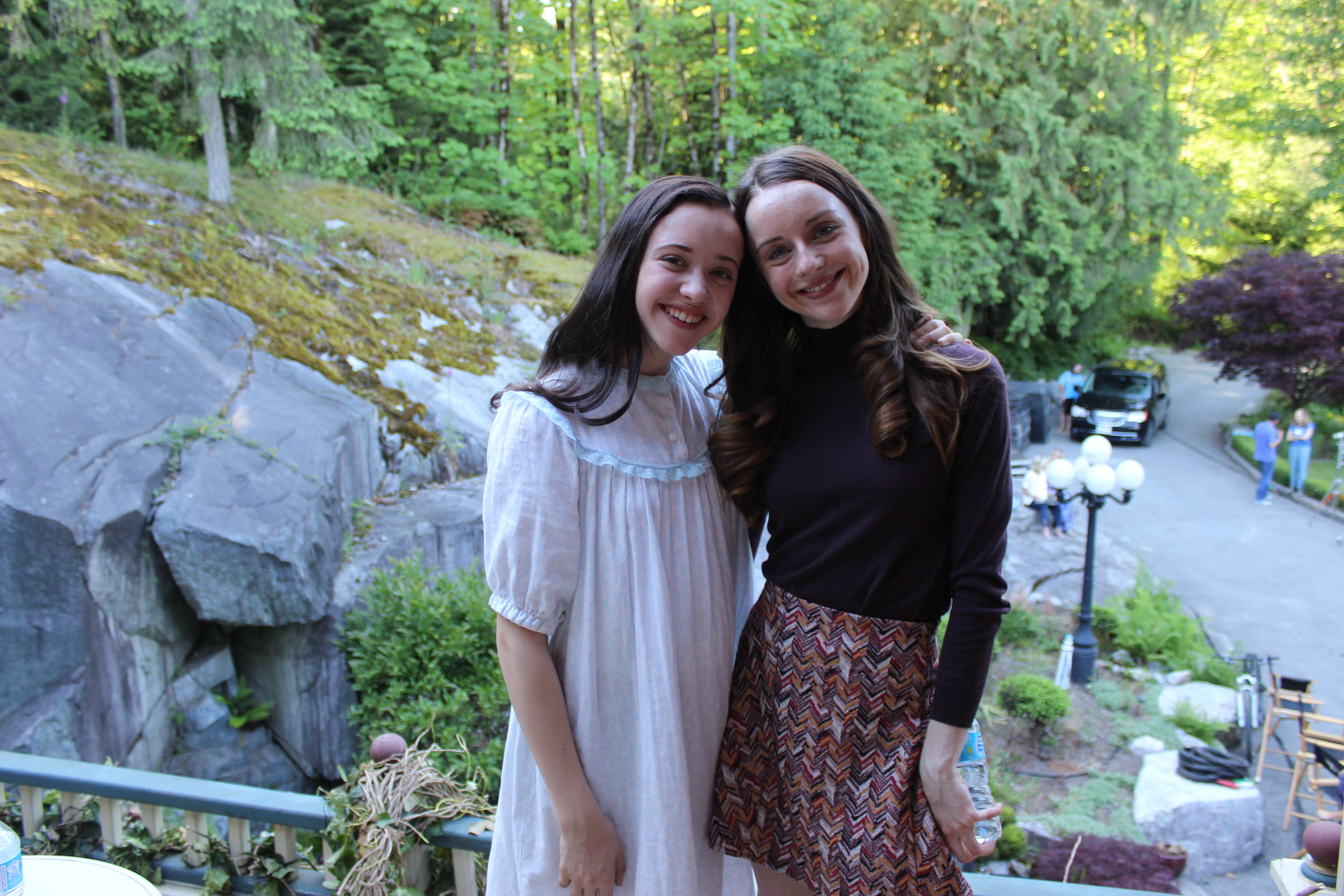 With Kacey Rohl on set of My Sweet Audrina