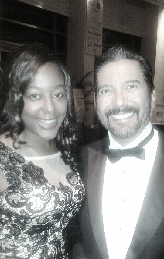 Steven Michael Quezada (Breaking Bad) and I at the Latin Fever Ball for the Latin American Association