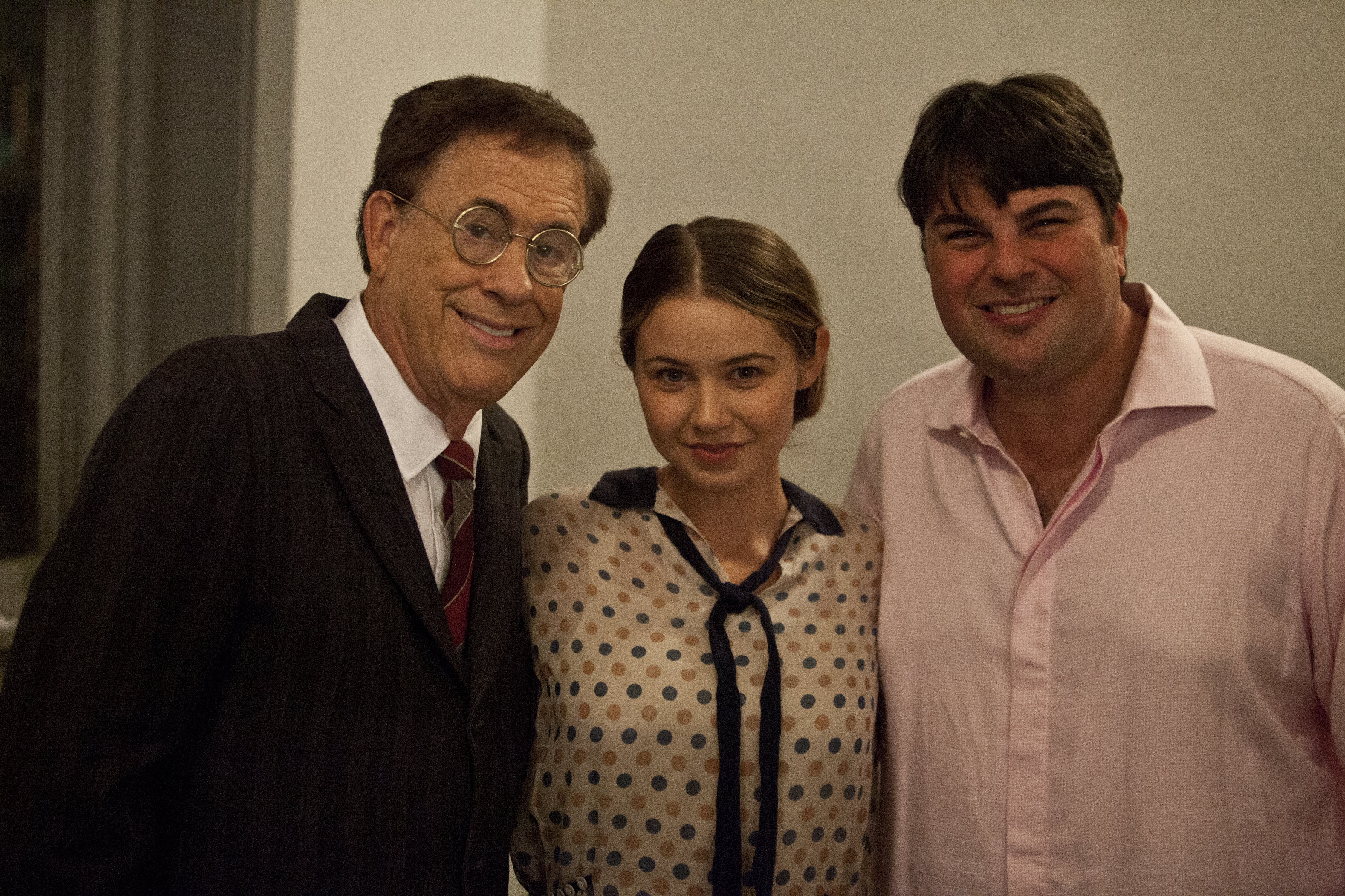 Associate Producer aka Realastate Agent Richard S. Bernstein with Bridget as The Talented Ayla Kell and Executive Producer/ Writer Arthur L. Bernstein on Walt Before Mickey set