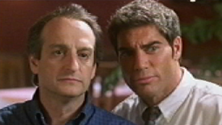 David Paymer and Paul Sampson watch as another unsuccessful date departs. 2000