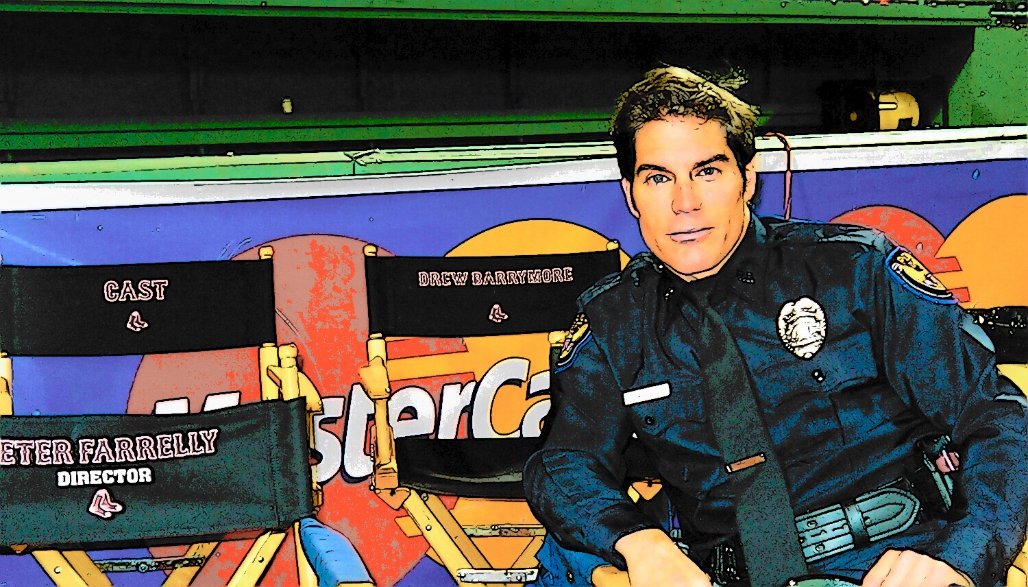 Cartoon Pix of Paul Sampson relaxing on the set of the 20th Century Fox film 