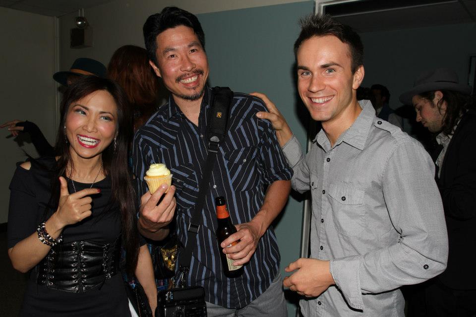 Actress Tracy Mcnulty, Photographer Jon Endow and Actor Larry Laboe at New Film Makers La Event