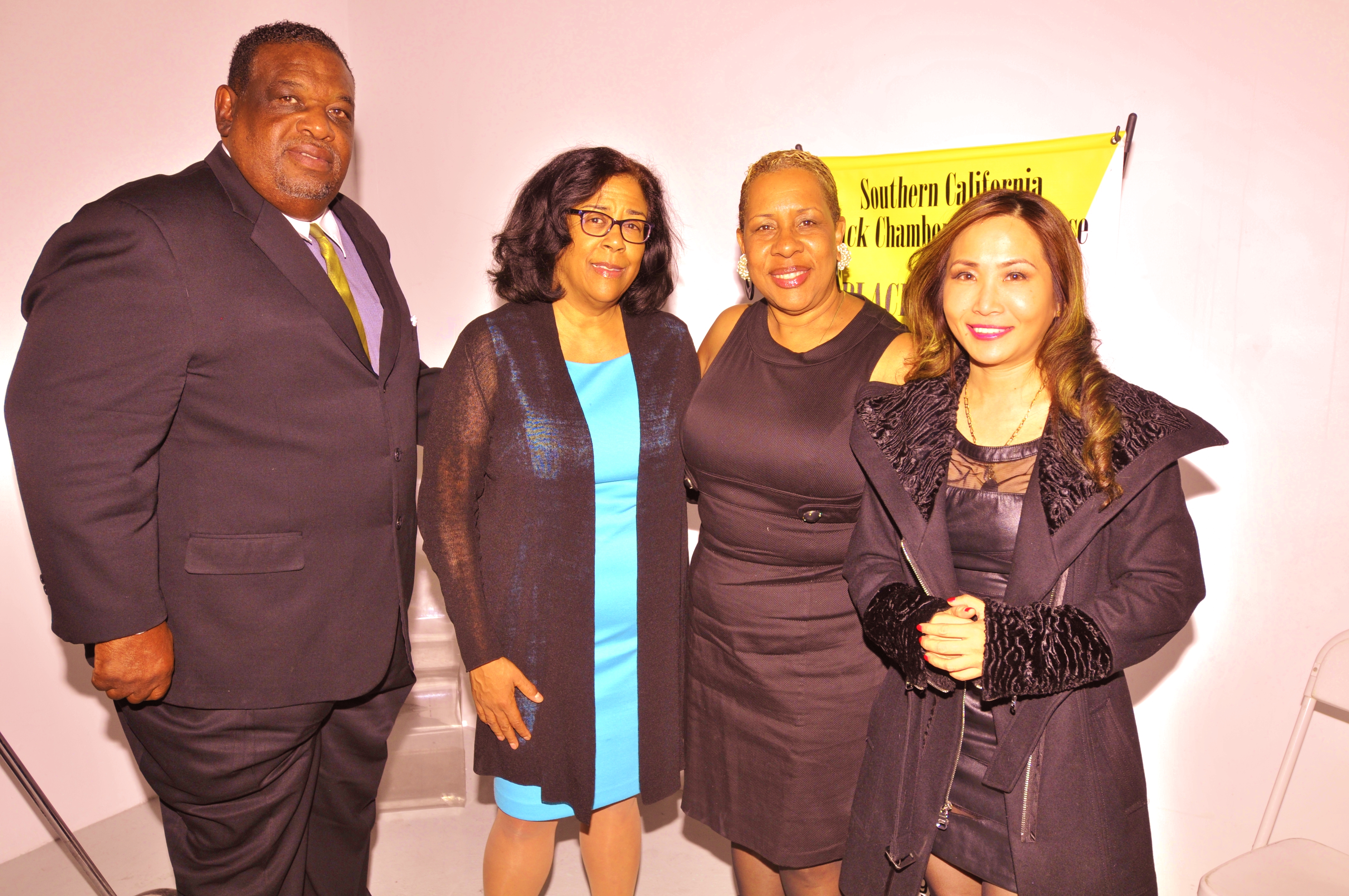 Pres Alj Foster, Goverment official Jan Perry General Manager, Economic and Workforce Development City of Los Angeles. Black Chamber of Commerce Event