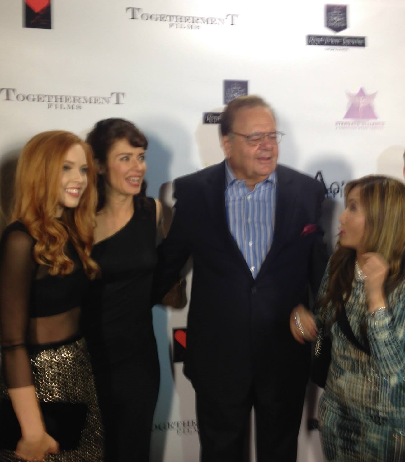 Kimberly Whalen, Cristina Parovel, Paul Sorvino and Tracy Mcnulty at A Winter Rose (2014) Film Screening Event