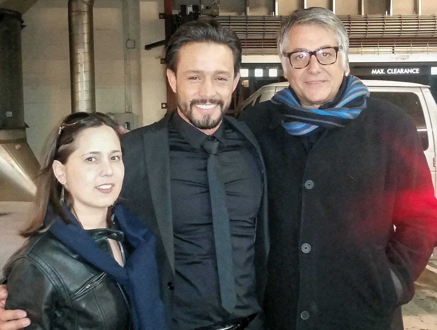 Diana Mejia, David Villada and Mario Pupparro on set of Bandolero