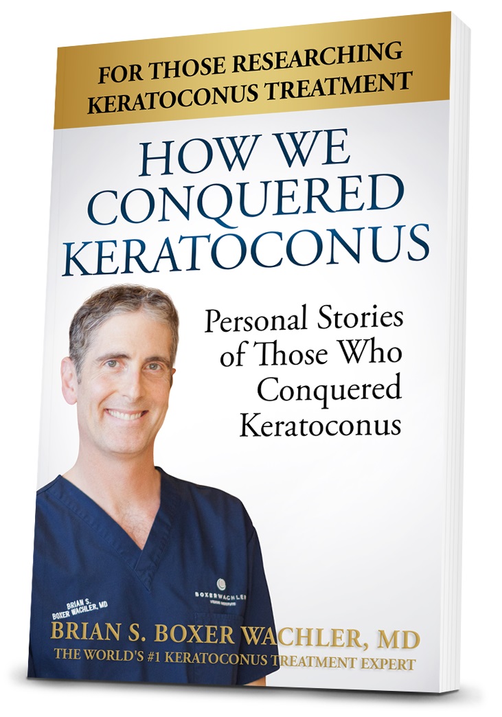Book cover - 'How We Conquered Keratoconus' by Dr. Brian Boxer Wachler