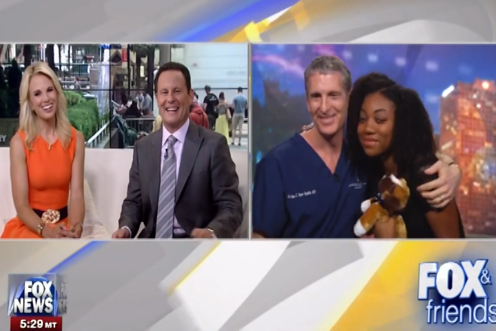 Dr. Brian Boxer Wachler on Fox and Friends after saving a patient's eyesight