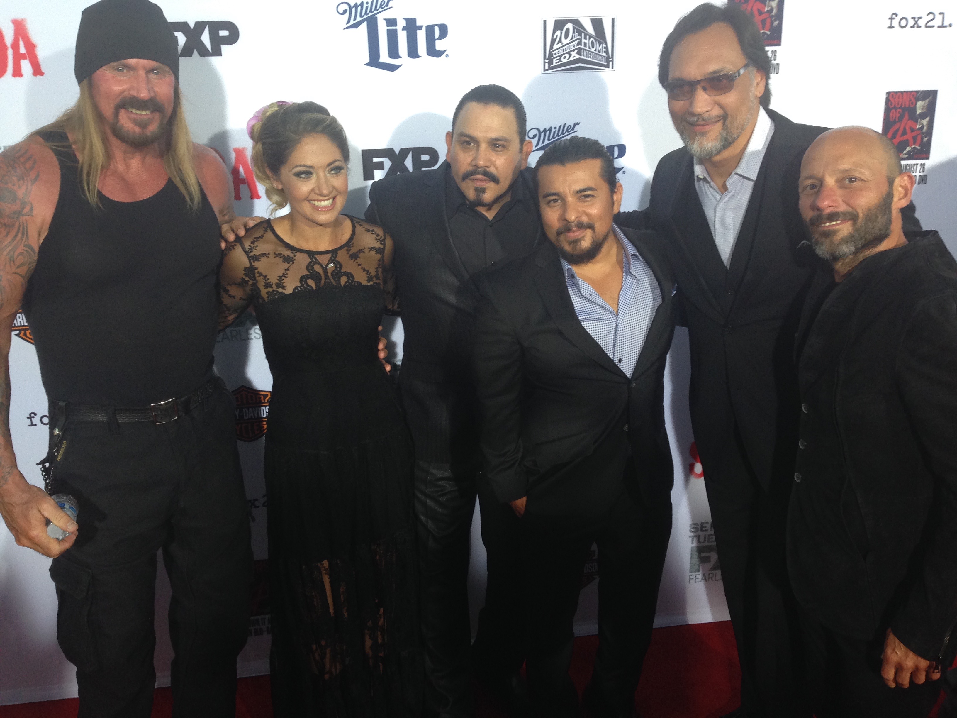 FX's 'Sons Of Anarchy' Premiere with fellow cast members Rusty Coones, Emilio Rivera, Jacob Vargas, Jimmy Smitts, and Michael Ornstein.