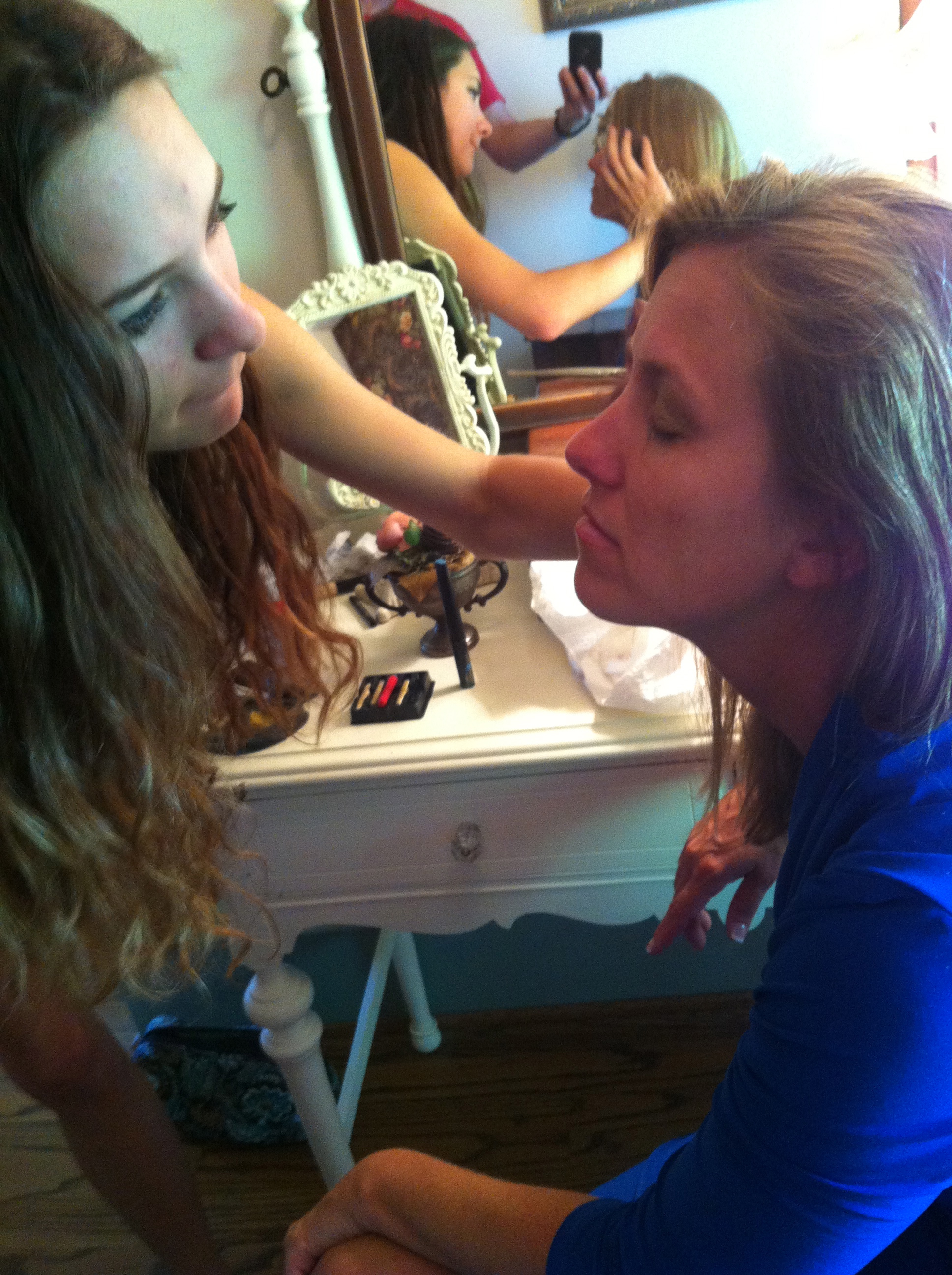 Libby Felten having Make-up done by Kate Lillo