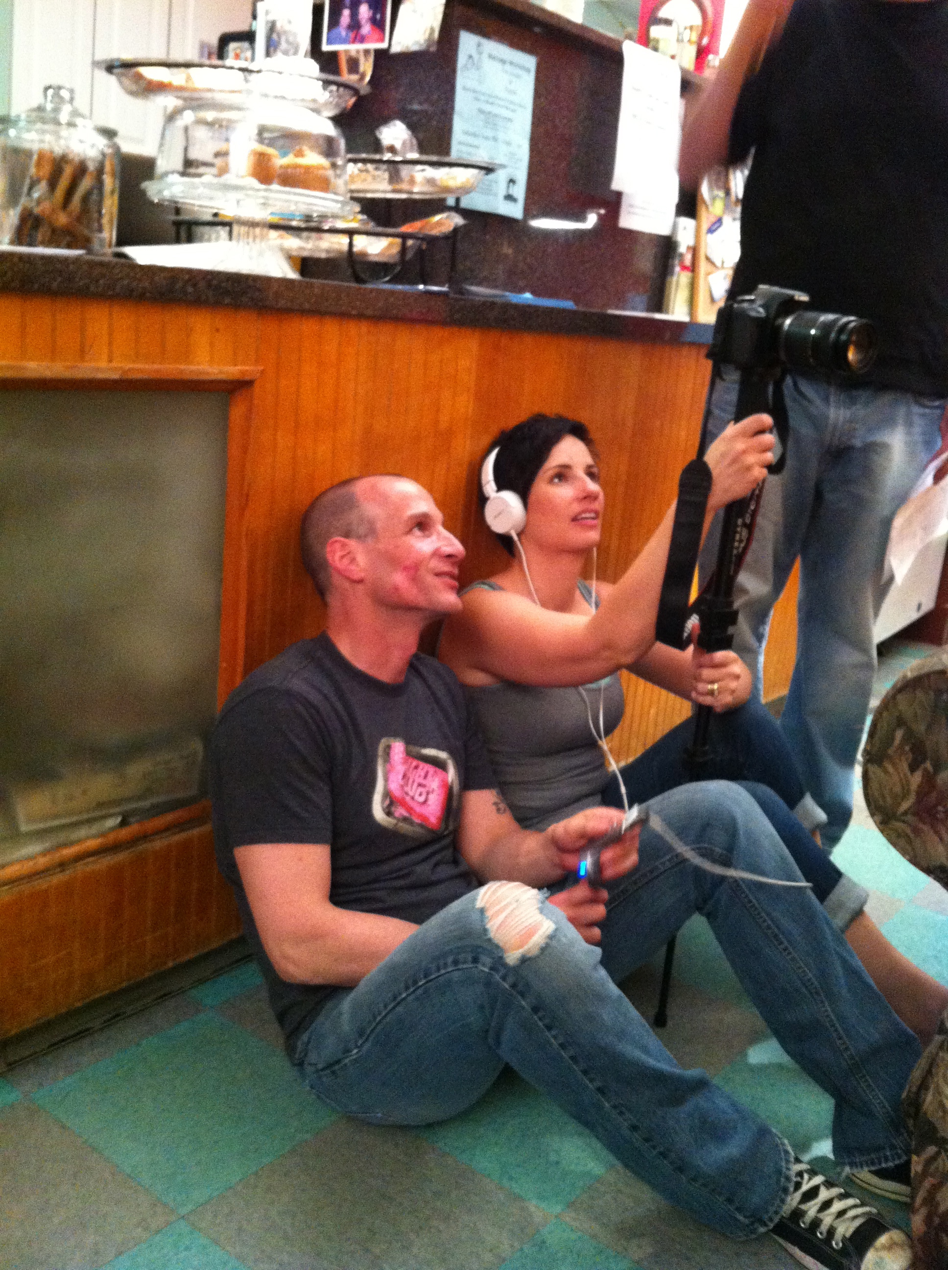 On set with my DP, Jenn Matton