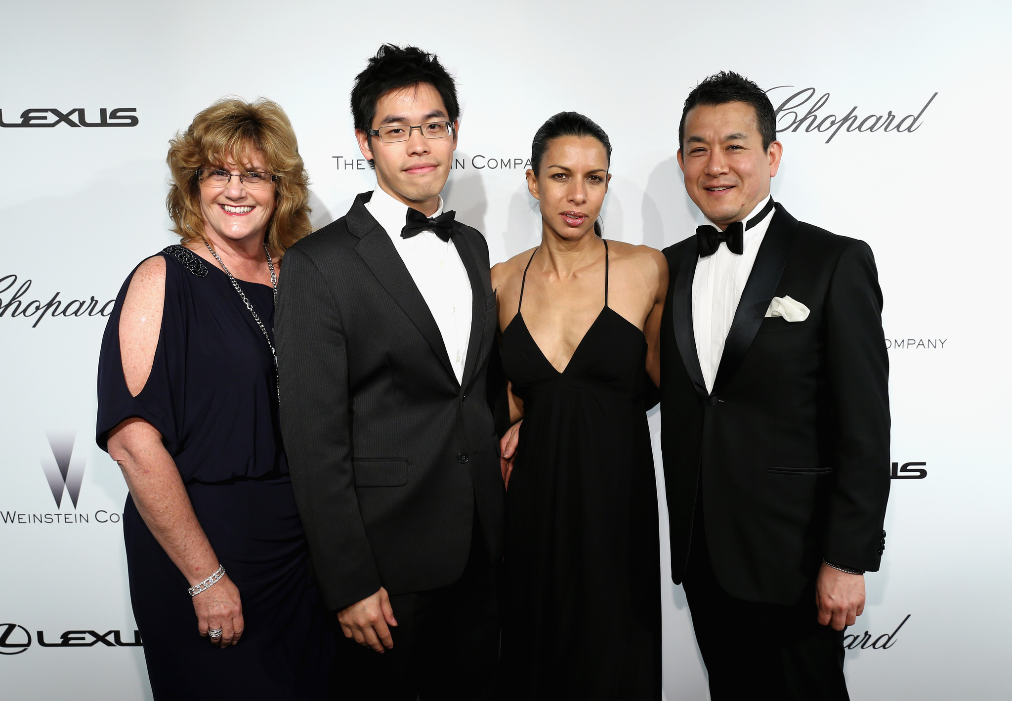 Teri Hill, Rex Wang Chieh, Lance Still and Tetsuya Kawabe attend The Weinstein Company Party in Cannes hosted by Lexus and Chopard at Baoli Beach on May 19, 2013 in Cannes, France.