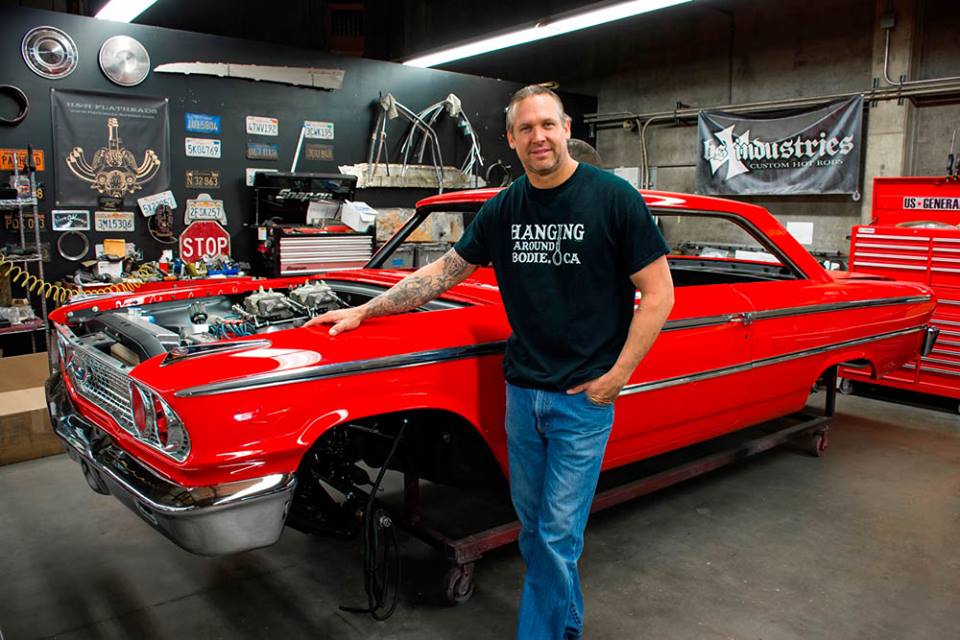 Bodie Stroud inside his Hot Rod Shop in Los Angeles, CA, BS Industries, Inc...