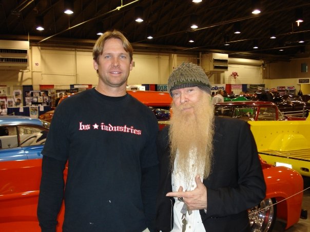 Professional TV Show Host Bodie Stroud with Billy Gibbons of ZZ Top...