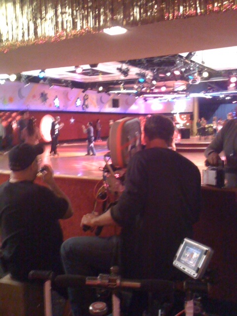 Rehearsing his Roller dancing on set of 