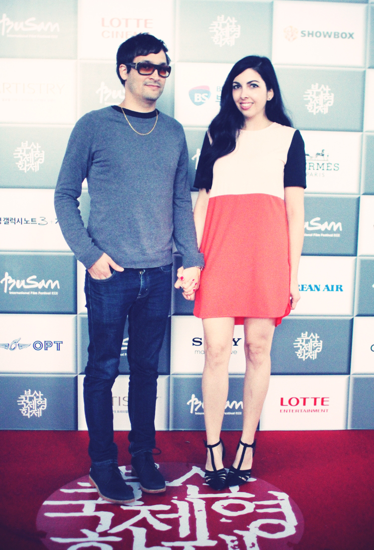Virginie Lavallee and husband director Ramiro Belanger, Busan International Film Festival 2013