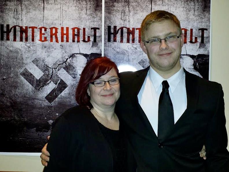 Will Gilmore and mother Kerrie Green at the Hinterhalt Launch Party