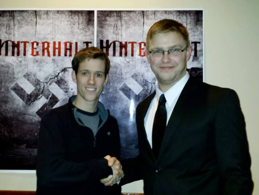 Director Nathan Turner and Producer Will Gilmore at the Hinterhalt Launch Party