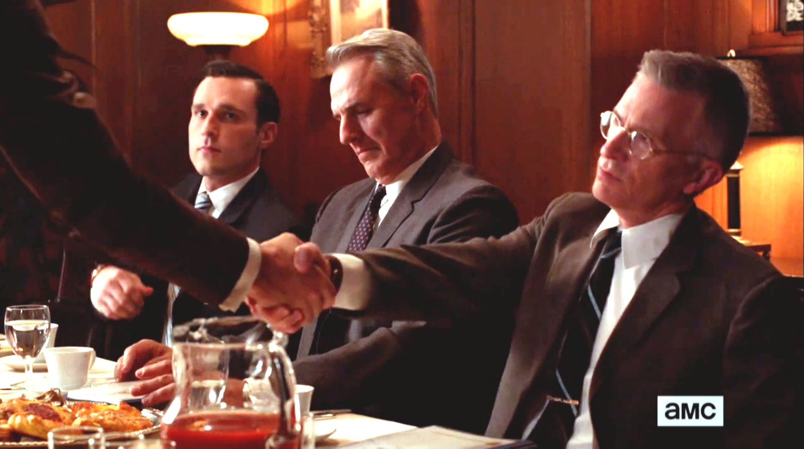 Tony (Charles Christopher) is introduced to Don Draper (Jon Hamm) on episode 705 (The Runaways) of MAD MEN.