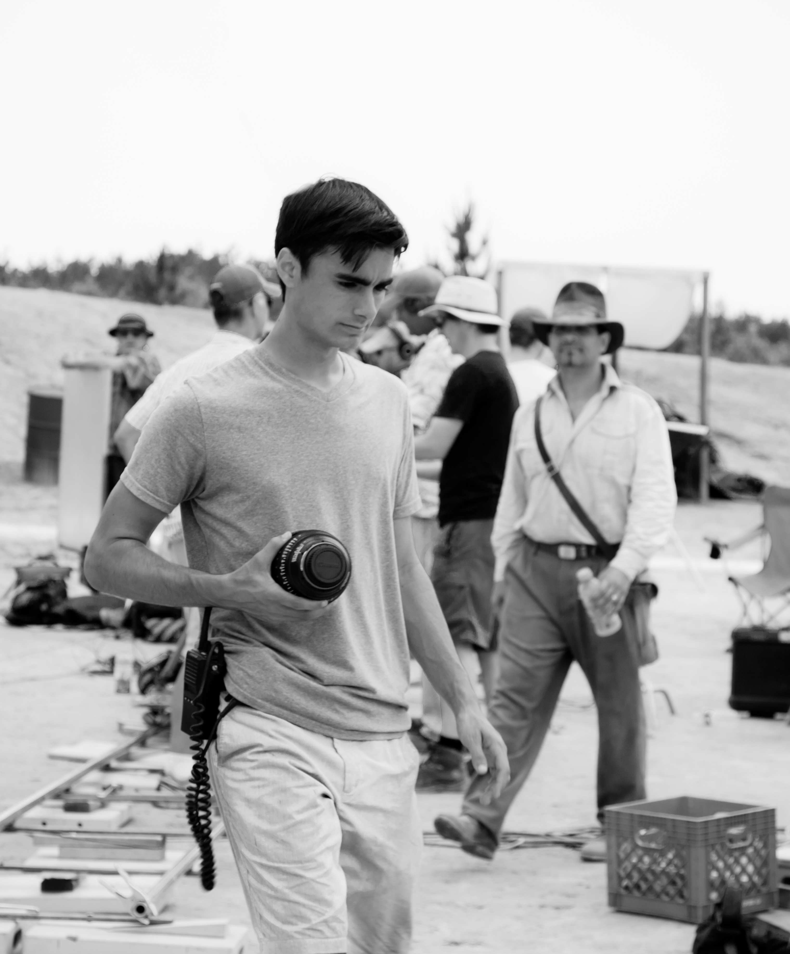 Nick Ramey on set of the Indiana Jones Raiders Adaptation. 1st Assistant Camera